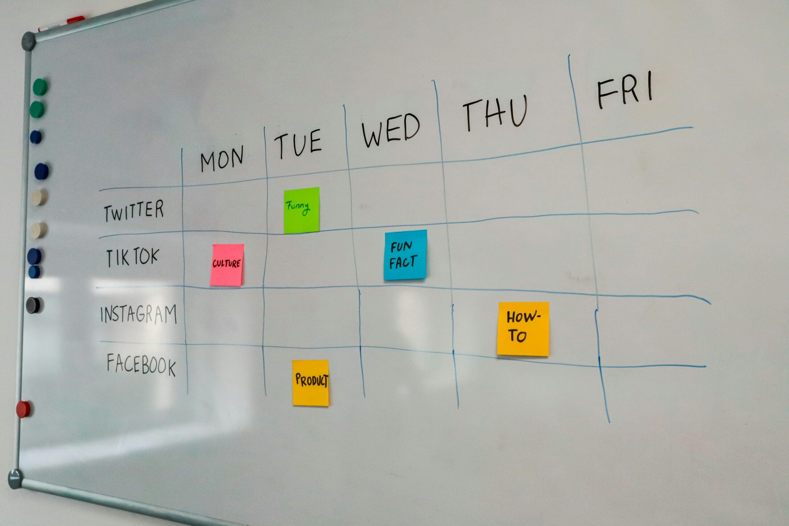 A social media marketing calendar as part of a digital marketing strategy